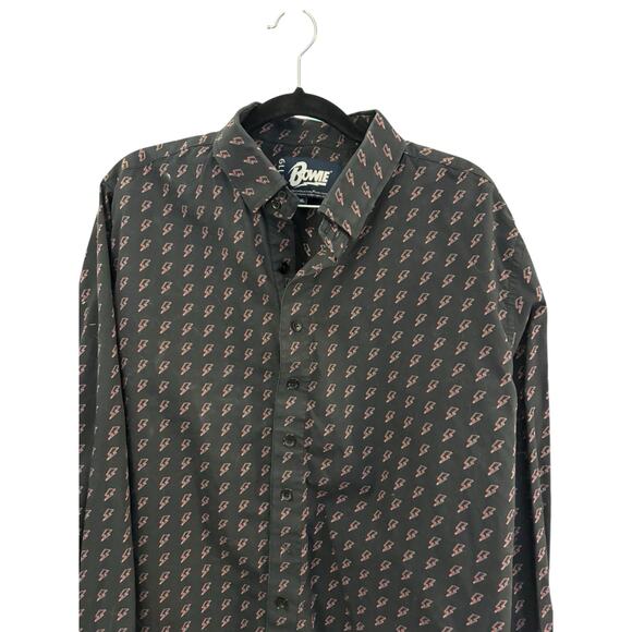 Section 119 David Bowie Button-down Shirt All Over Aladdin Sane XL Bolt - Picture 8 of 13